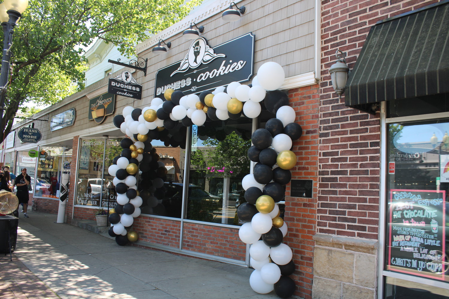 The exterior of Duchess Cookies, the newest gourmet cookie bakery in Patchogue Village.